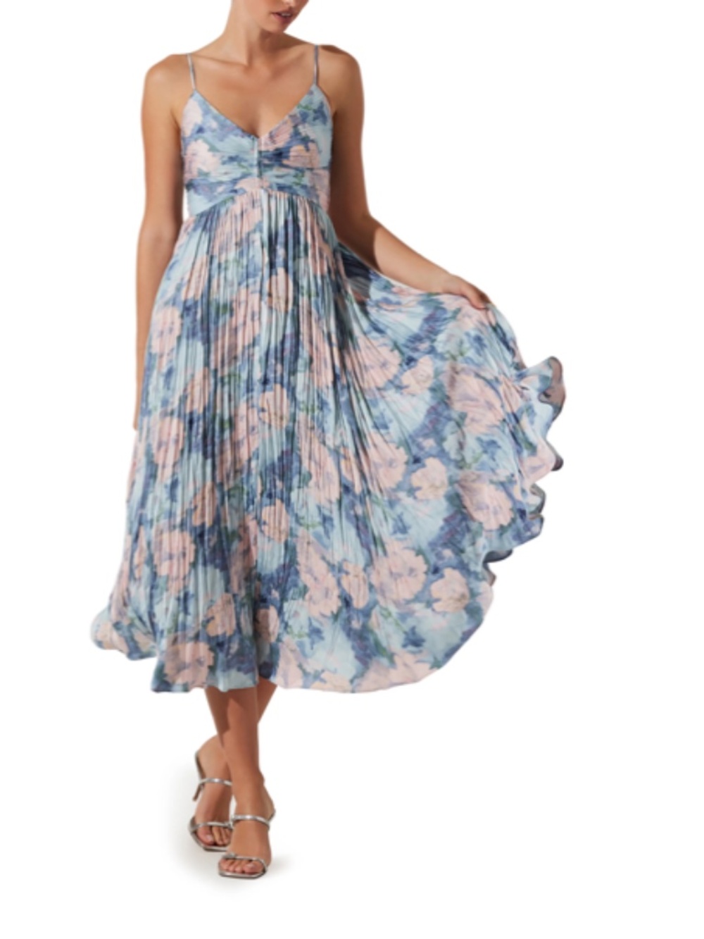 MAEVE PLEATED MIDI DRESS